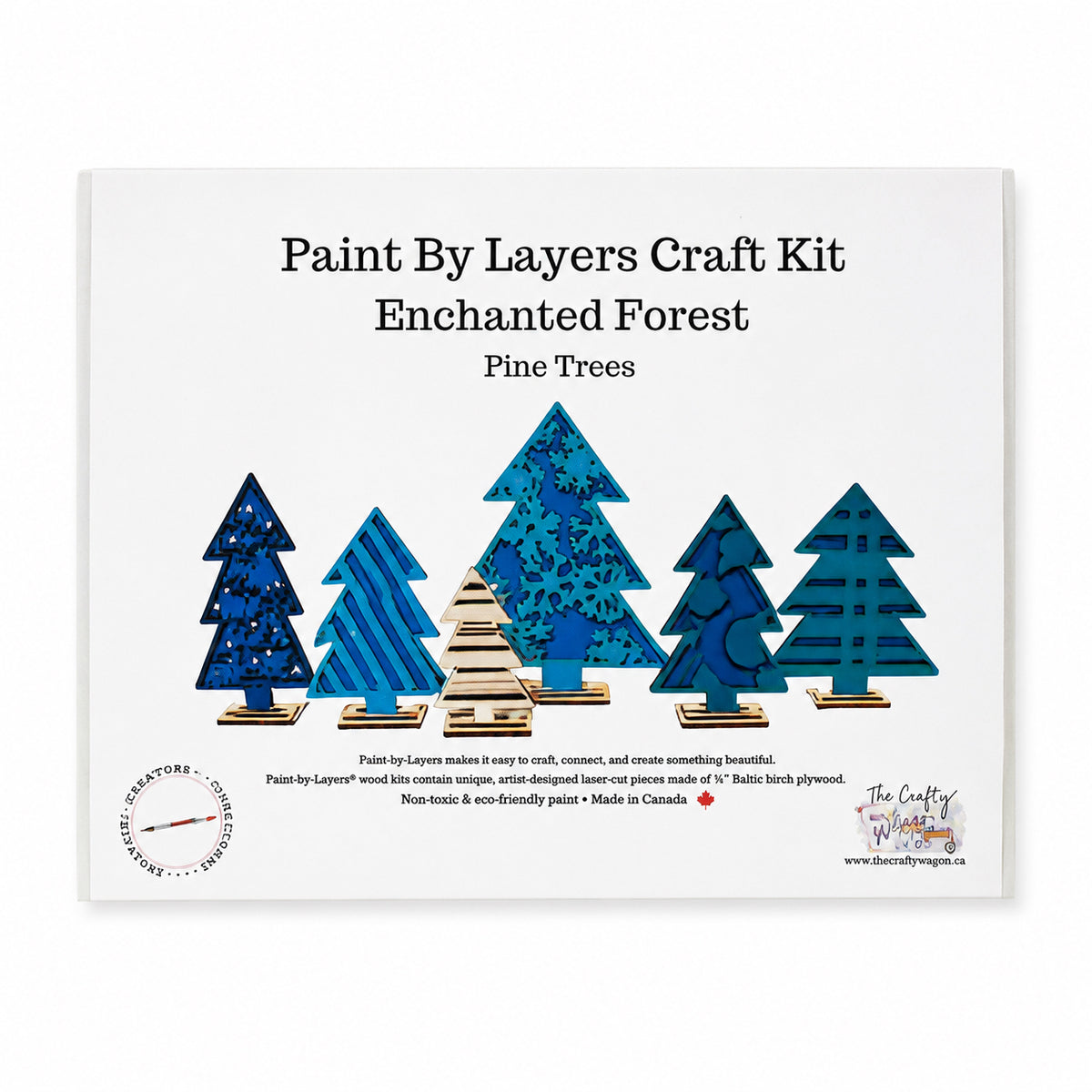Paint by Layers Craft Kit - Enchanted Forest (Pine Trees)