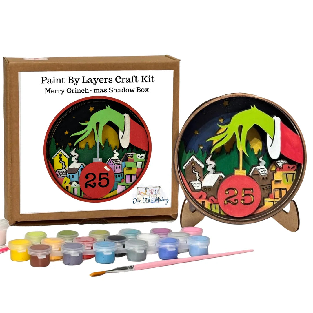 Paint by Layers Craft Kit - Merry Grinch-mas