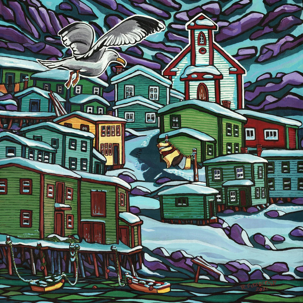 StumpCraft Mini Puzzle "Parsons Harbor: First Snow"