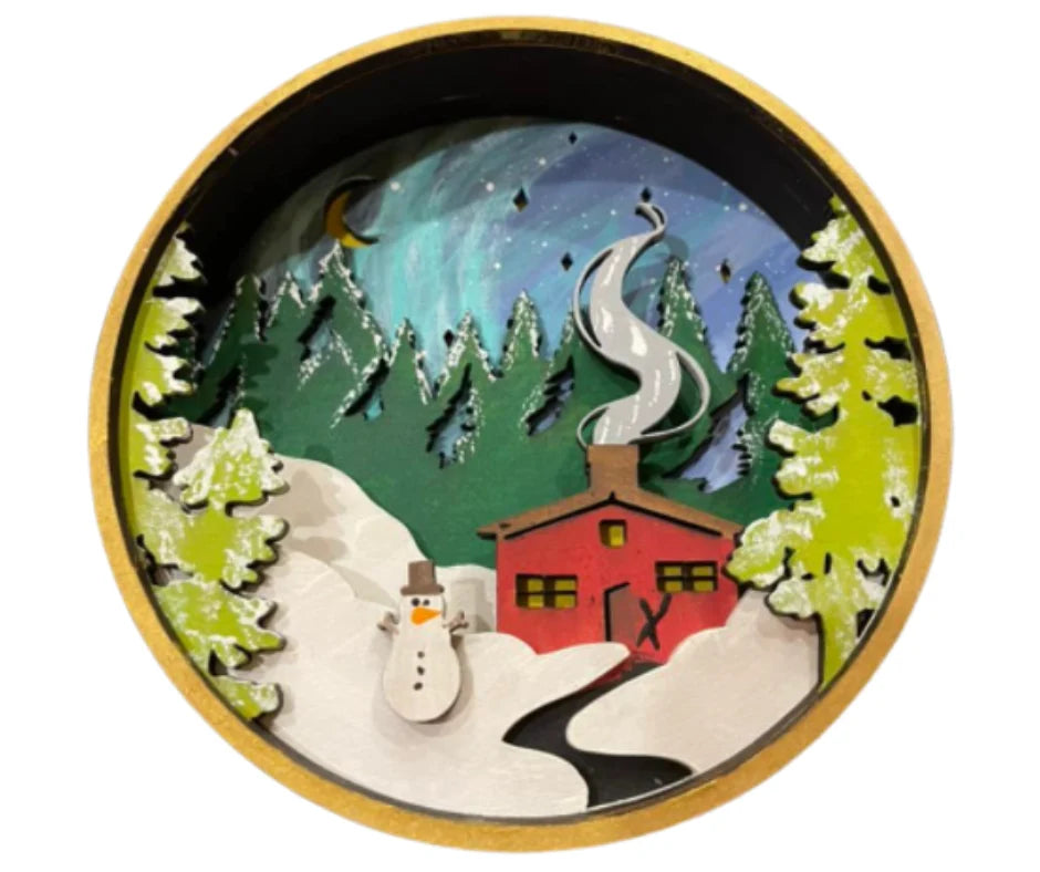 Paint by Layers Craft Kit - Winter Cabin
