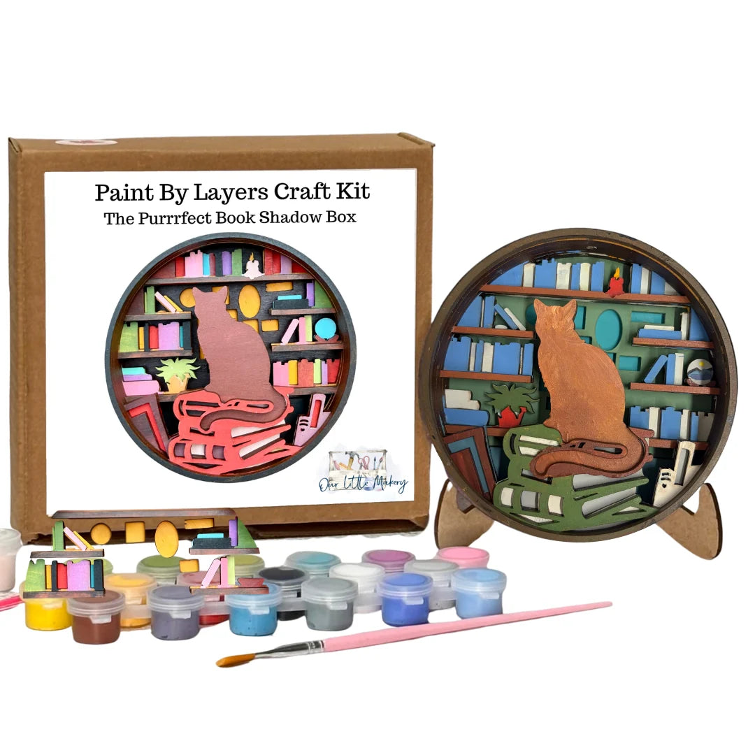 Paint by Layers Craft Kit - The Purrrfect Book