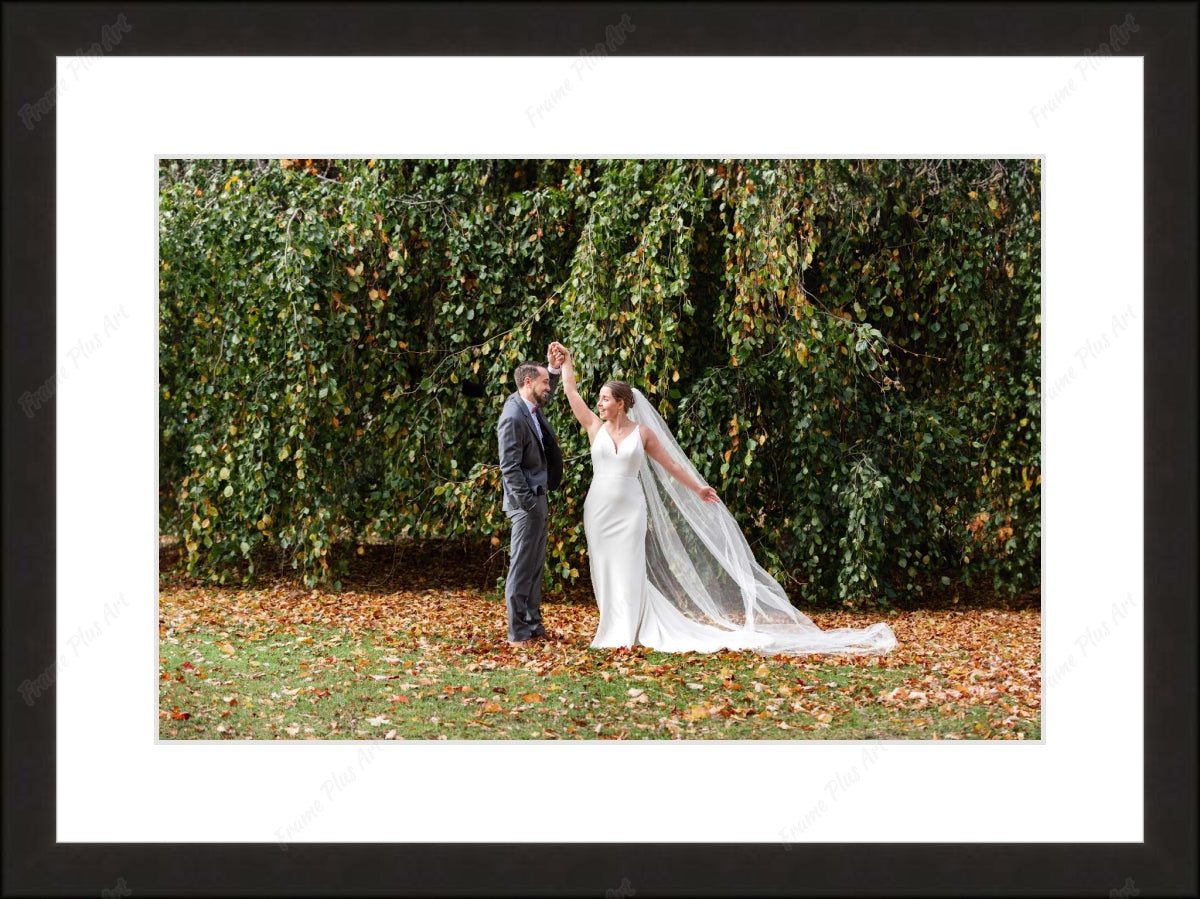 Framed print with mat & glazing