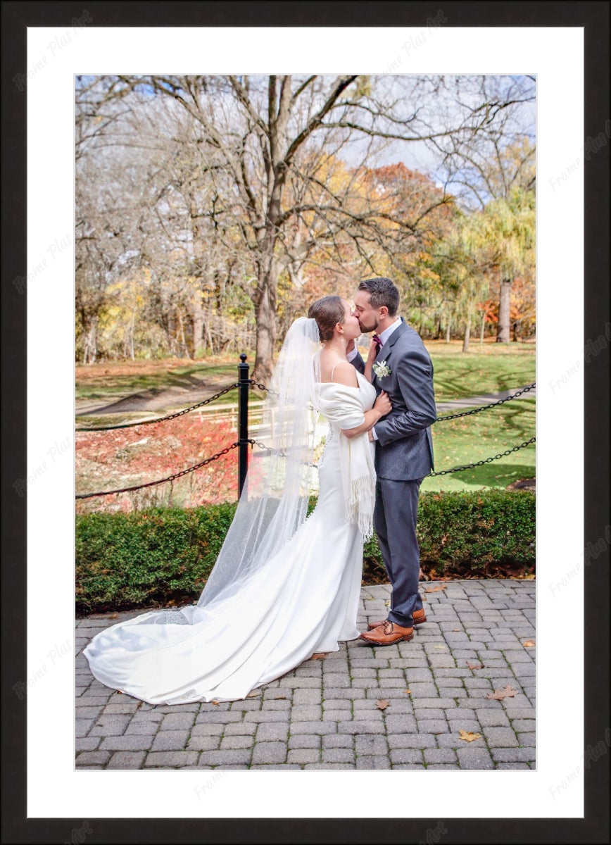 Framed print with mat & glazing