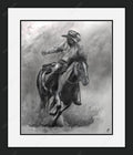 Framed print with mat & glazing