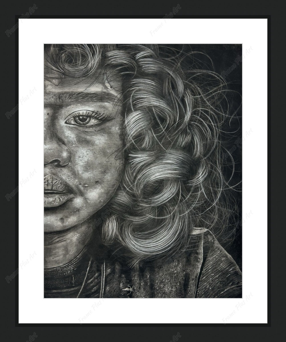 Framed print with mat & glazing
