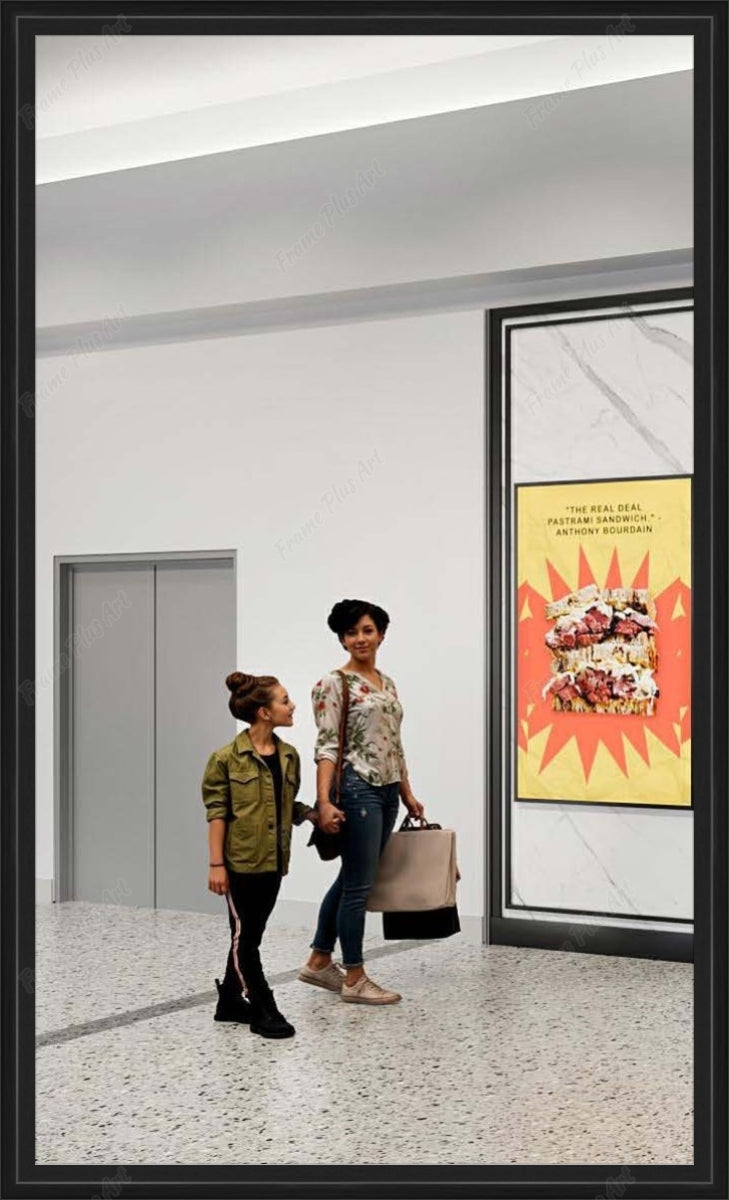 Framed print without mat & glazing