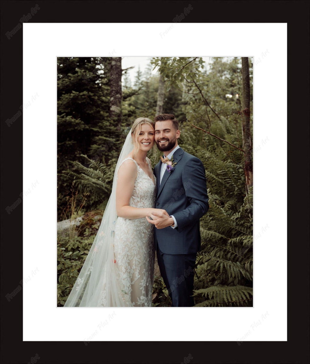 Framed print with mat & glazing