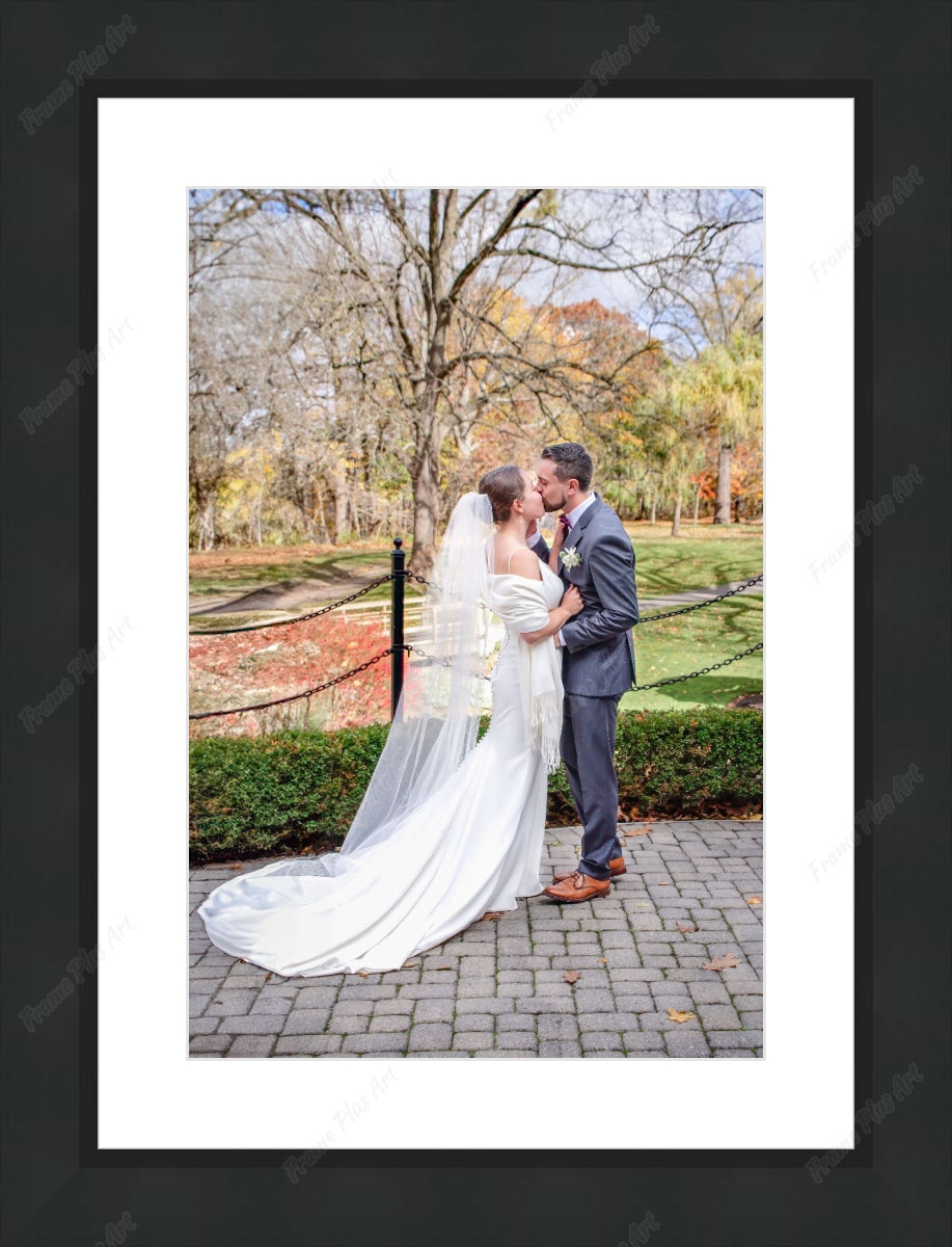 Framed print with mat & glazing