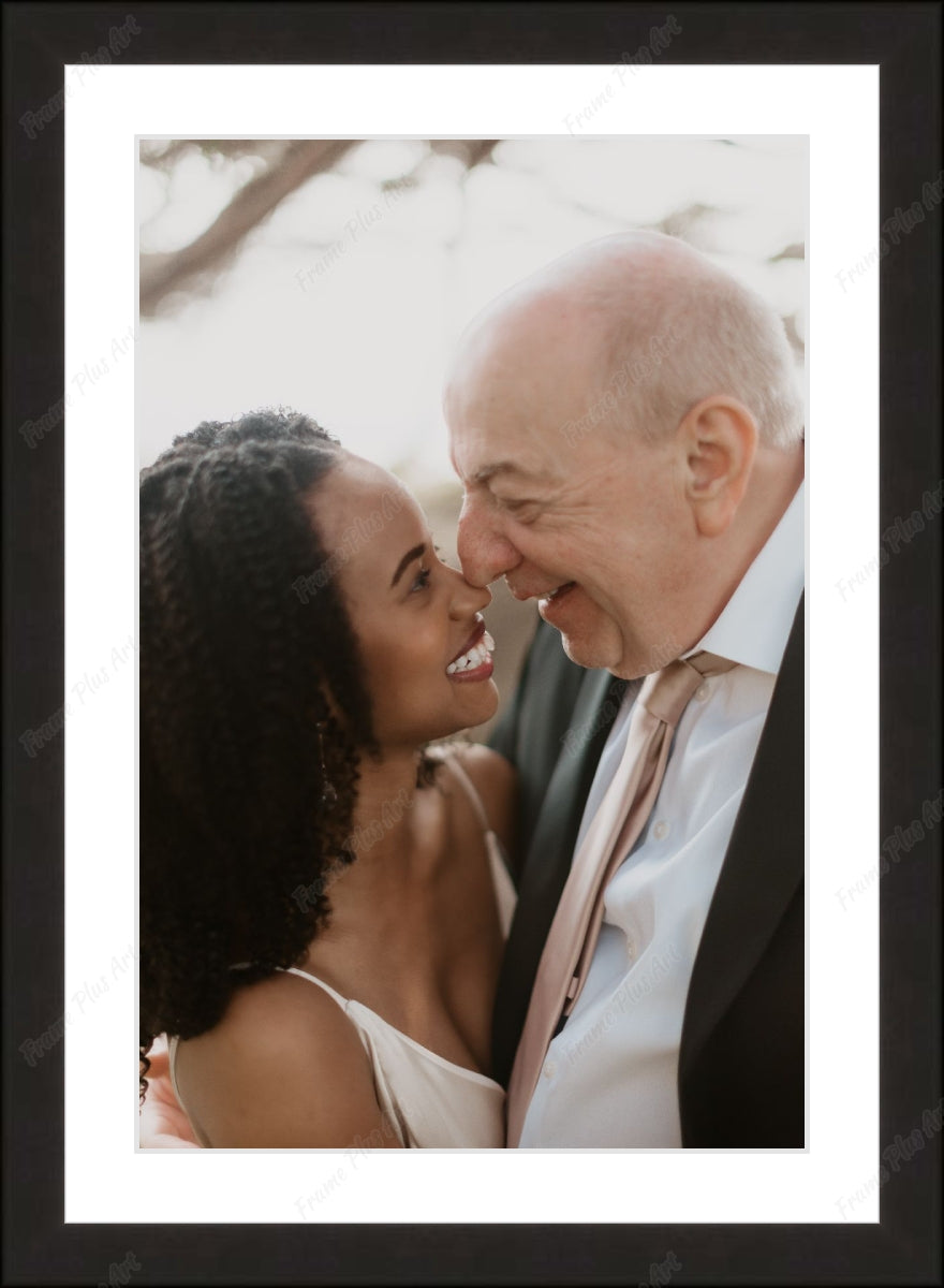 Framed print with mat & glazing
