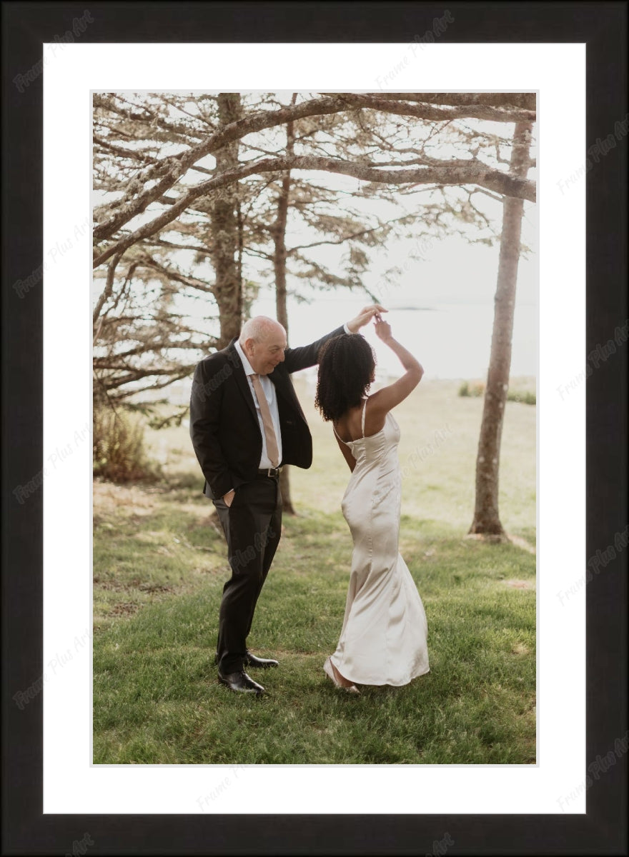 Framed print with mat & glazing