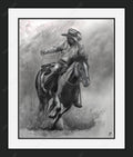 Framed print with mat & glazing