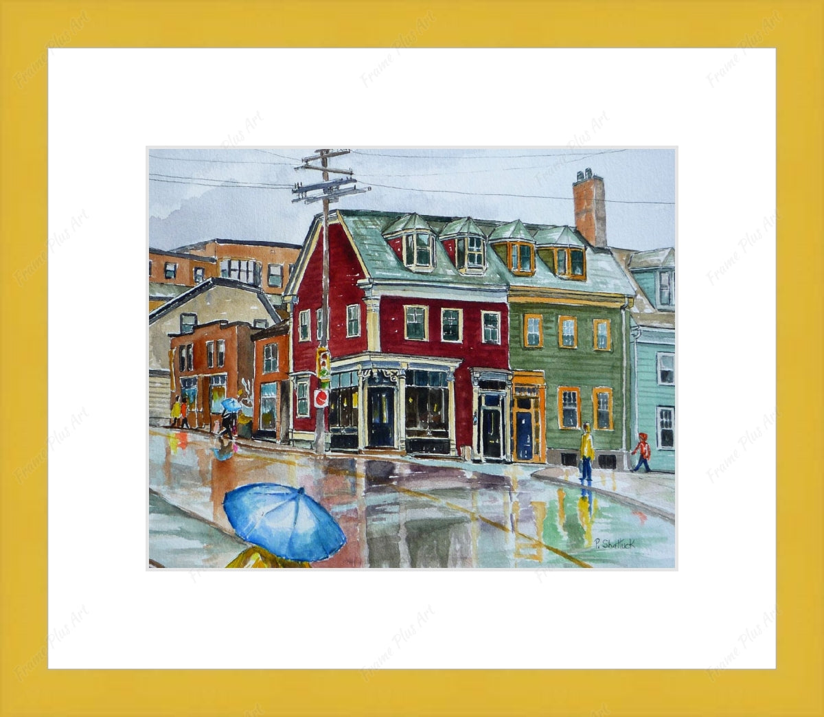 Blue Umbrellas on Hollis, Halifax $30.00 (8 x 10 inches in size)