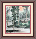 Framed print with mat & glazing