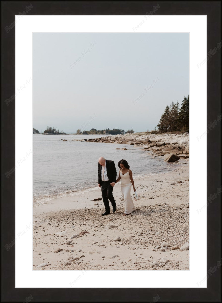 Framed print with mat & glazing