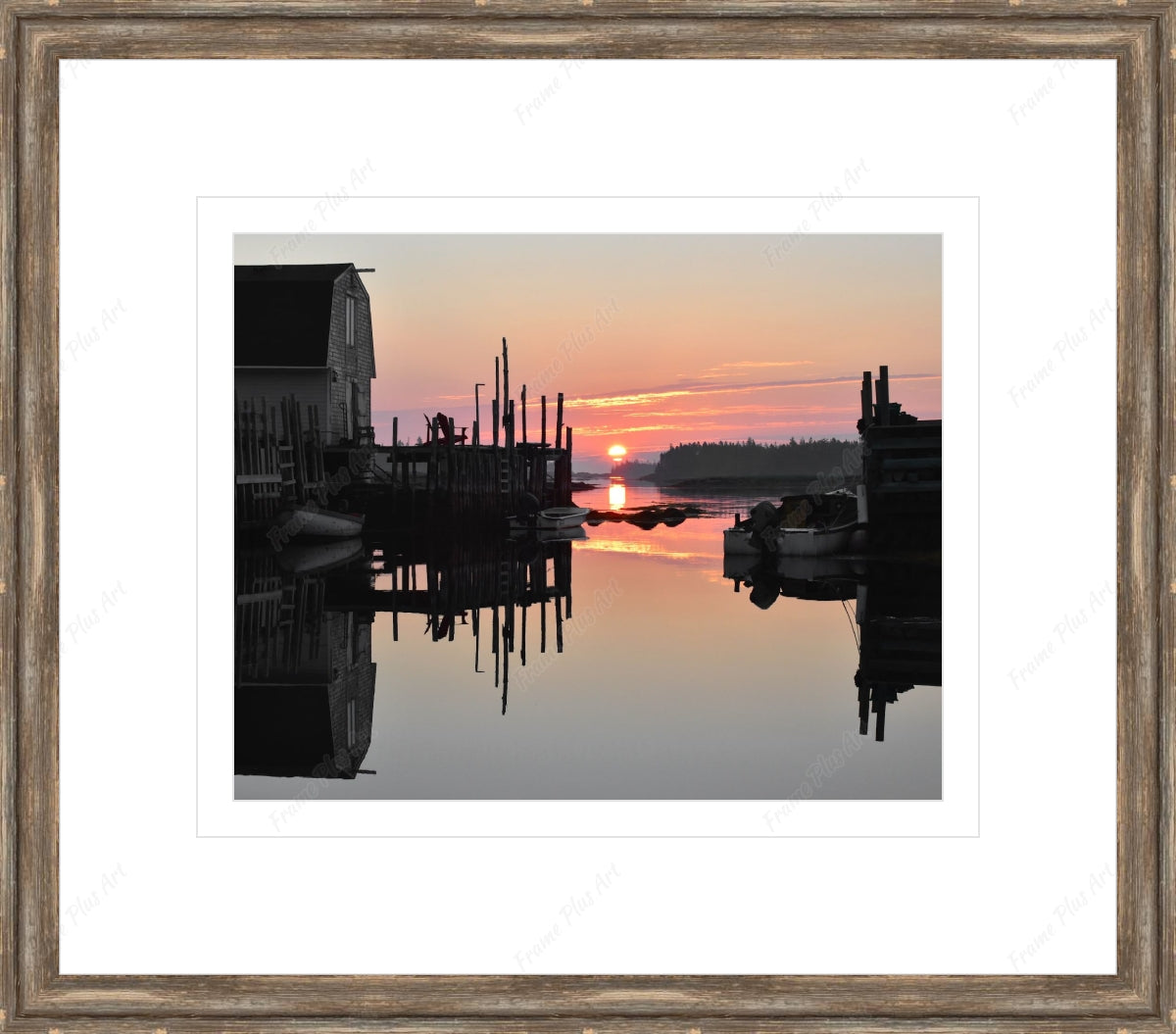 Framed print with mat & glazing
