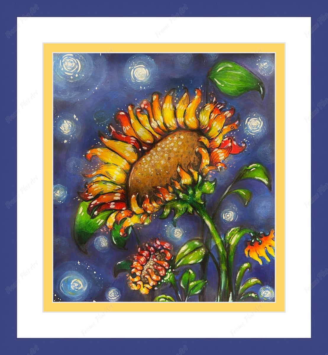 Framed print with mat & glazing