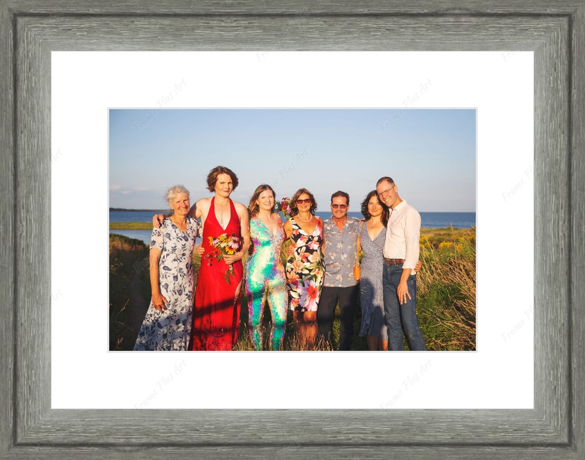 Framed print with mat & glazing