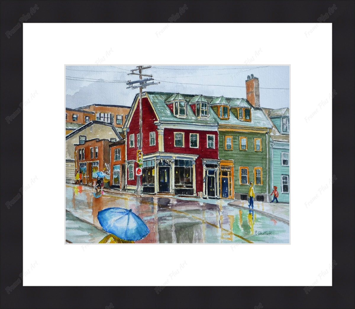 Blue Umbrellas on Hollis, Halifax $30.00 (8 x 10 inches in size)