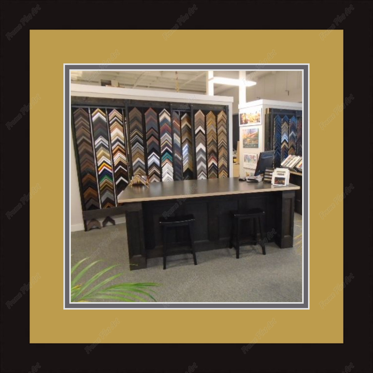 Frame with mat & glazing