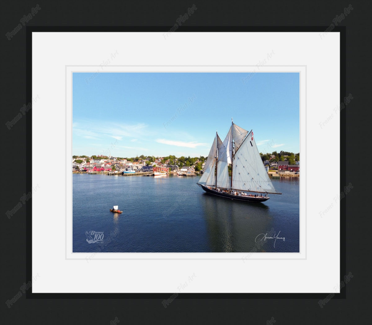 Framed print with mat & glazing