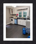 Framed print with mat & glazing