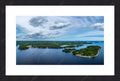 Framed print with mat & glazing