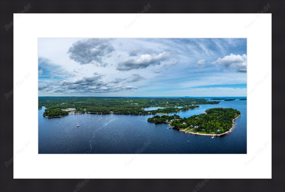 Framed print with mat & glazing