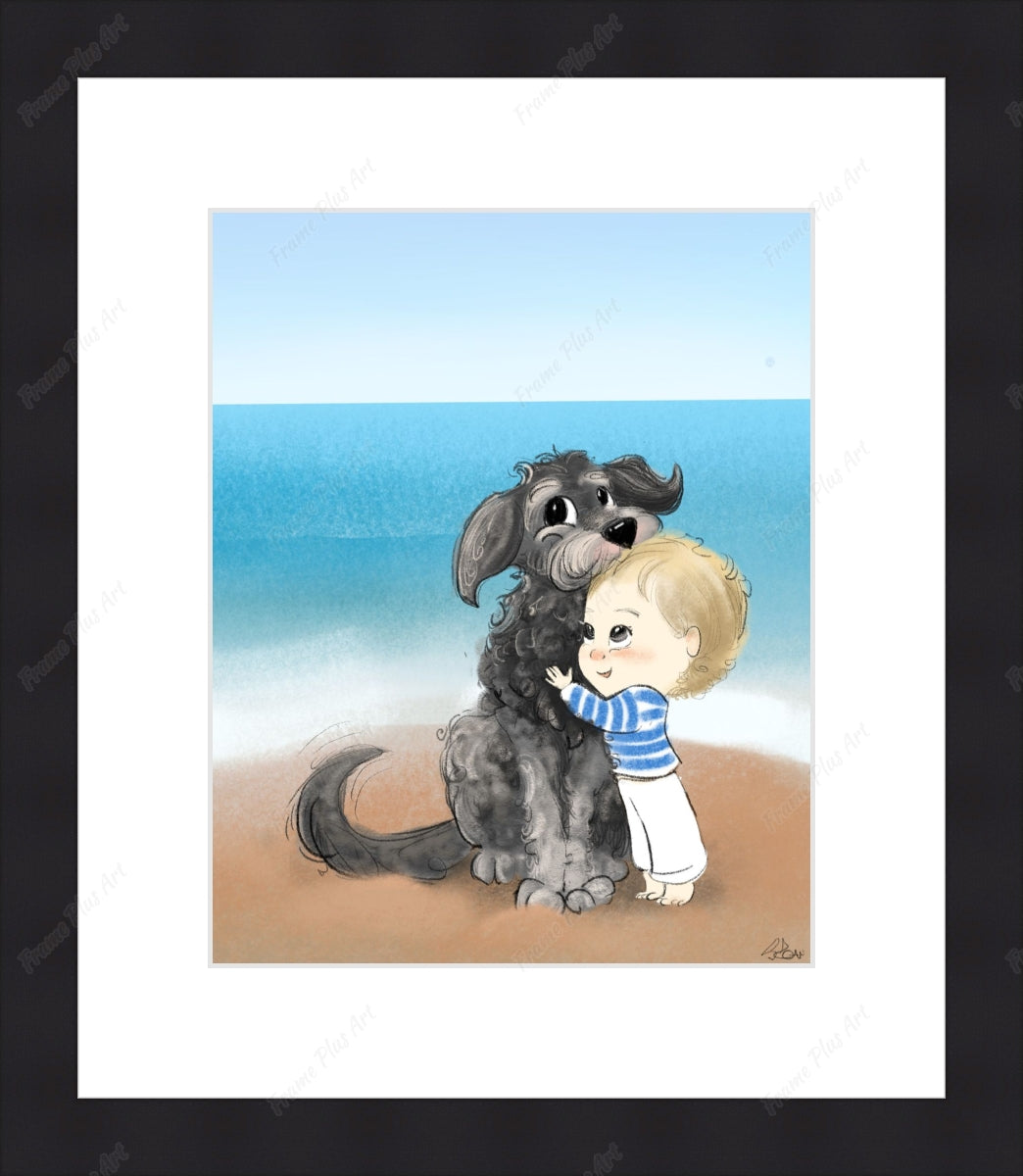 Framed print with mat & glazing