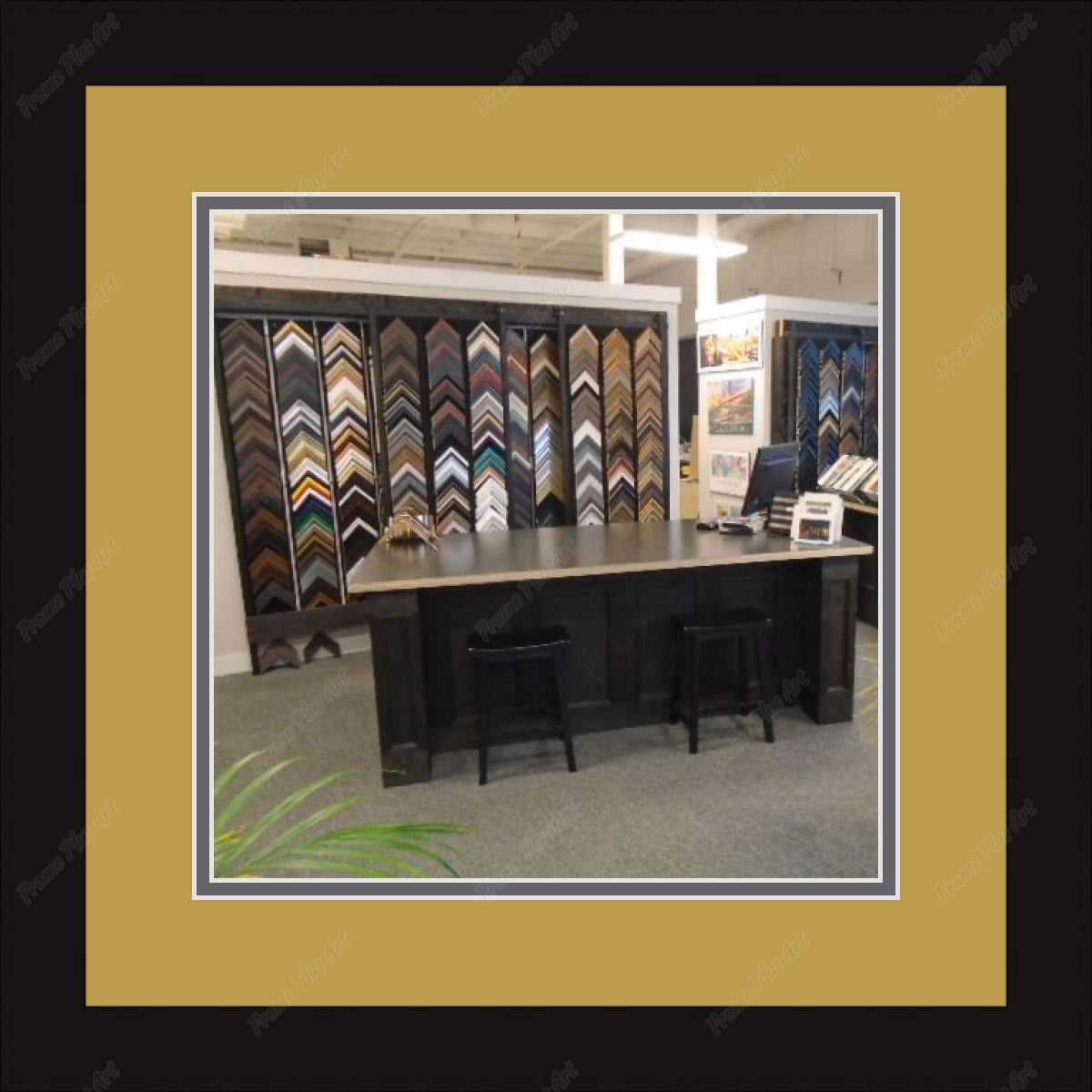 Frame with mat & glazing